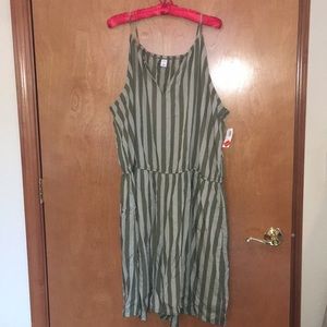 Plus size XXL striped romper